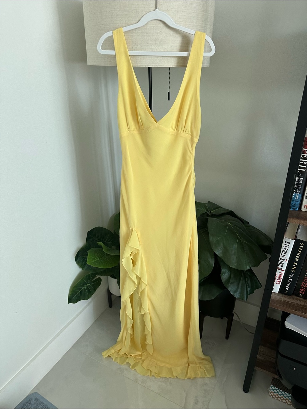 White Fox Yellow Tell Me Everything Maxi Dress